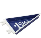 #1 Dad Pennant-Shaped Trinket Tray