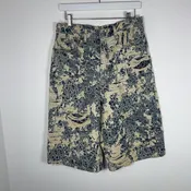 Acne Studios Distressed Monogram Denim Shorts