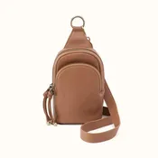 Cass Small Sling In Pebbled Leather - Brown Sugar