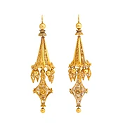 Victorian Gold Filigree Earrings
