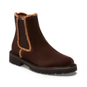Chelsea boot da donna in suede color cacao