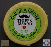 Thiers-Issard Woody Scent Hard Milled Vegan Shaving Soap with Alum and Neem Oil for Sensitive Skin | 80g | Made in France