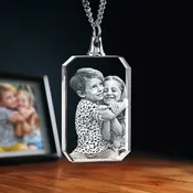 2D Memory Crystal™ - Necklace - Rectangle