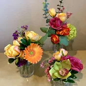 Party Favors - Set of 3 - Silk Floral Clusters