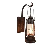 Electric Oil Lantern Wall Sconce Large By Muskoka Lifestyle Products Model MUS116 Rust Patina