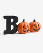 Boo Jack-o'-Lanterns Resin Halloween Sign