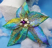 Aqua Blue Felt Flower Hair Clip — OMEFOREVER women’s fashion accessories