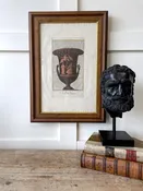 19th Century Engraving Greek Roman Urn In Bibli Vaticana