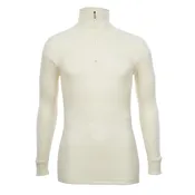Merino Skins Unisex Long Sleeve Half Zip Front - White (Men XL / Women XXL)