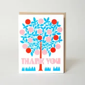 Blooming Tree Thank You Card by Lisa Congdon: Paper Tab