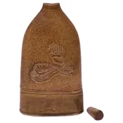 1973 Studio Ceramic Ochre Jug with Stopper Signed Pollack