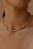 18K Stainless Steel Tarnish Free Beaded Necklace