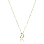 16" Necklace Gold - Love Small Gold Charm