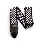 A9000-BLACK & WHITE CHECKERS GUITAR STRAP/BASS STRAP