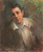 Boy wearing a jacket with a white shirt