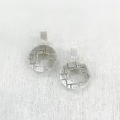 Rose Window Fine Silver Earrings
