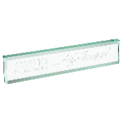10" x 2" Jade Glass Desk Wedge