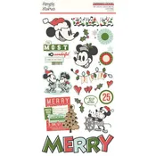 Simple Stories Chipboard Stickers 6"X12"-Say Cheese Classic Mouse Christmas