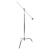 C-Stand With Gobo Head & 40" Arm (Silver, Sliding Leg)