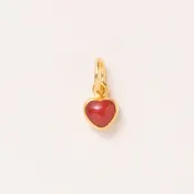 24k Gold Coral Heart Pendant