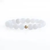 10mm White Agate Gemstone Bracelets
