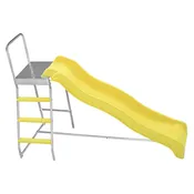 Machrus Upper Bounce Trampoline Step N Slide | Fun Indoor & Outdoor Ladder and Wave Slide Set – Perfect for Round or Rectangle Trampolines with or Without Net