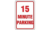 15 Minute Parking Sign