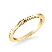Artcarved Bridal Band No Stones Classic Lyric Diamond Wedding Band Cleo 18K Yellow Gold