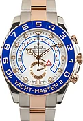 Pre-Owned White Dial Rolex Yacht-Master II Ref 116681 Rose Gold Hands