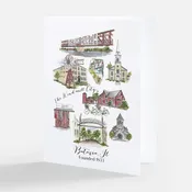 Batavia Note Card With Hometown Art