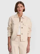 Alice & Olivia Jesse Oversized Denim Jacket- Natural