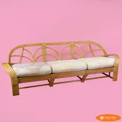 Vintage Rattan Sofa by McGuire