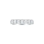 14K White Gold Oval Lab-Grown Diamond Band