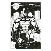 11x17 Ink Drawing of Batman – Iconic DC Superhero Art — On the Square Comics & Studio