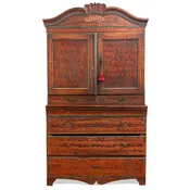 Armoire With Original Paint, Dated 1845