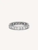 Art Deco 2 Carat Old Mine Cut Diamond Vintage Eternity Band - Size 6.25