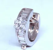 0.40ct Natural Diamonds Single Hoop Earrings his / hers 18kt Gold 12620