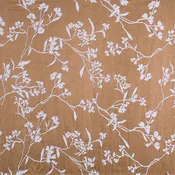 Fabric Robert Allen Beacon Hill Thale Cress Lt Taupe Embroidery Silk Floral 32HH