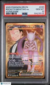 2025 Pokemon Dri EN-Destined Rivals Rocket's Mewtwo EX Hyper Rare PSA 10 #240