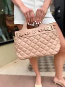 Savannah Handbag in Quilted Latte