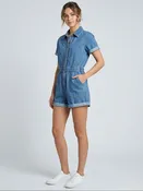 Button Front Utility Romper