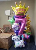 “Queen for the Day” Magical Mylar Celebration Column [customizable]