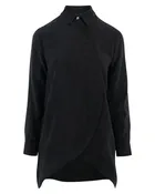 Asymetrical Paneled Button Up