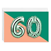 60th Balloons Custom Card