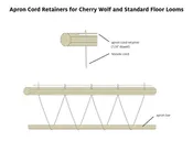 Apron Cord Retainers for Standard Floor Looms, Wolf Looms, and Wolf Double Back Beams in Cherry