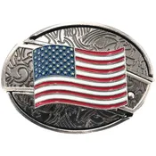 American Flag Hidden Knife Belt Buckle