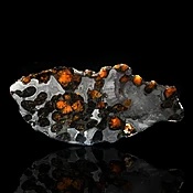 Authentic Brenham Pallasite Meteorite Slice - 59g Translucent Olivine Crystals