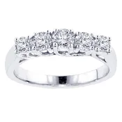 1.00 CT Braided Prong Set Round Diamond Wedding Band in 14k White/Yellow/Rose Gold