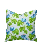 Casia Flowers Pillow - Soft Blue
