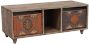 Kilim Basket Media Cabinet